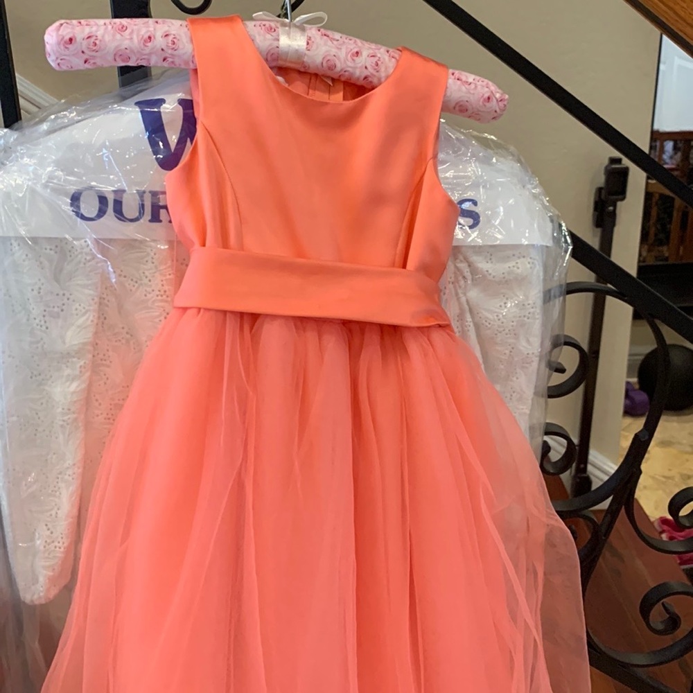 Girls David’s Bridal Maxi flowers girl dress size 4